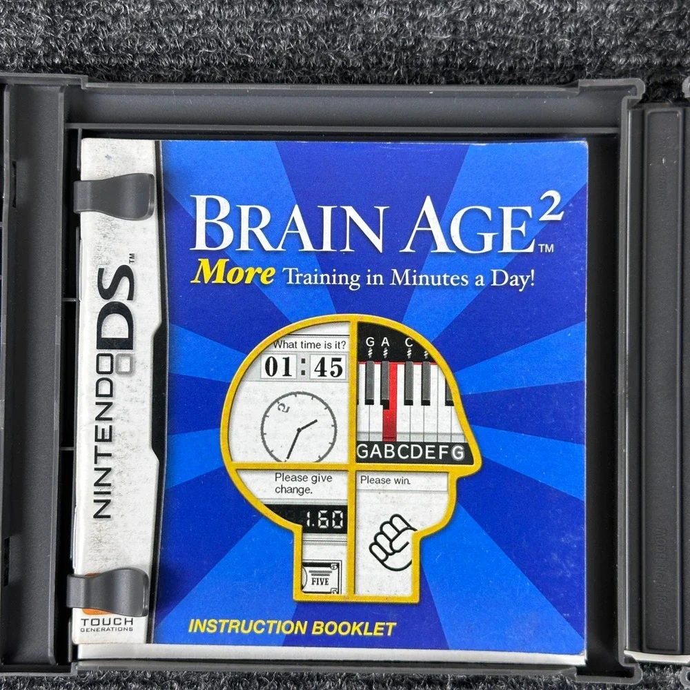 Brain‎ Age 2 More Training in Minutes a Day Nintendo DS CIB Authentic 2007